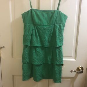 Green strapless BCBG mini dress